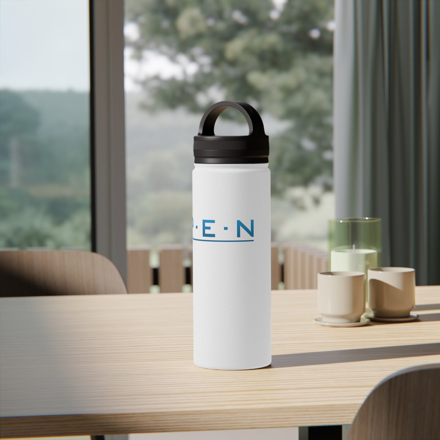 Stainless Steel Water Bottle, Handle Lid - Pen