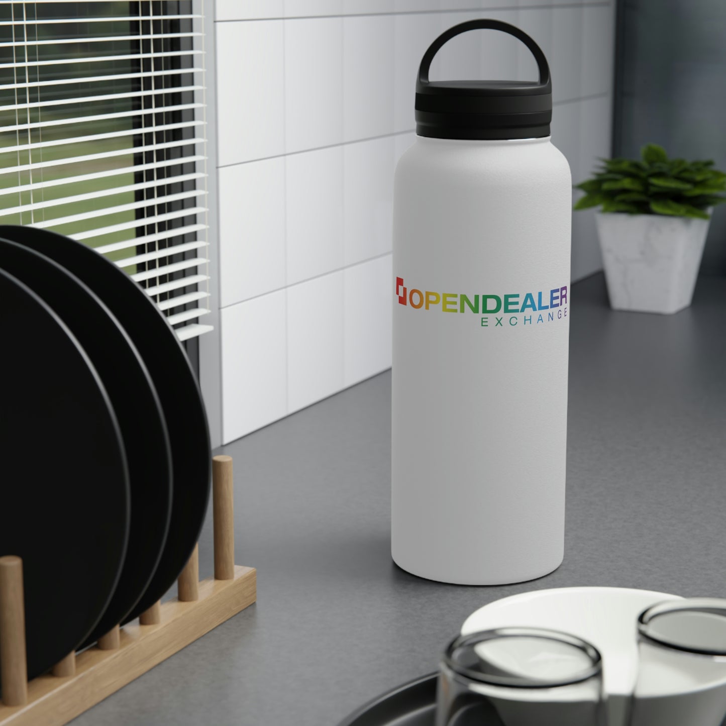 Stainless Steel Water Bottle, Handle Lid - Pride