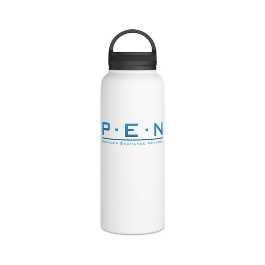 Stainless Steel Water Bottle, Handle Lid - Pen