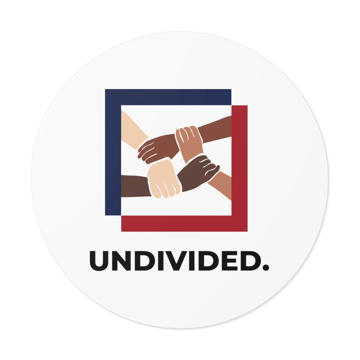 Round Vinyl Stickers - Undivided